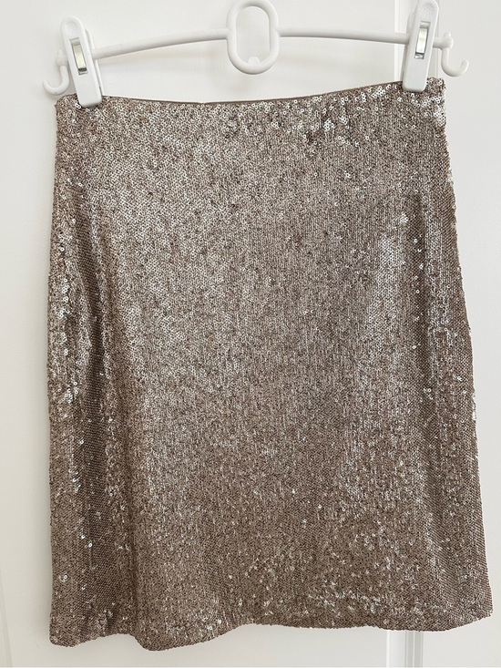 Zara Dresses & Skirts - Sequin A-Line Skirt in Champagne Gold- Euro Summer / Party / Holiday